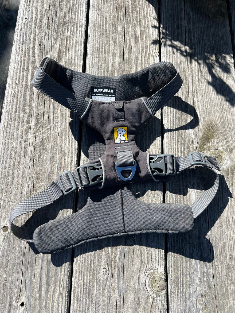 Ruffwear front range dog walking hiking no choking harness small gray EUC